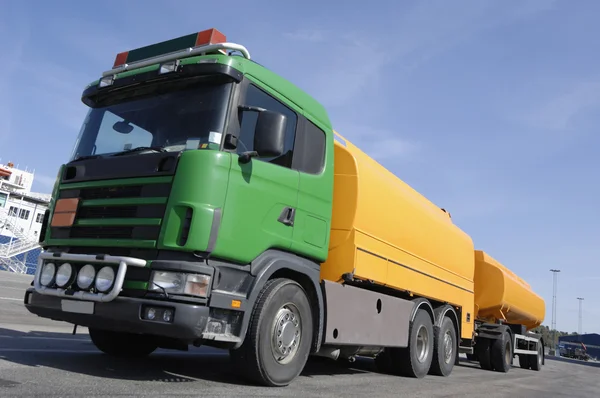 Fuel truck in close-ups