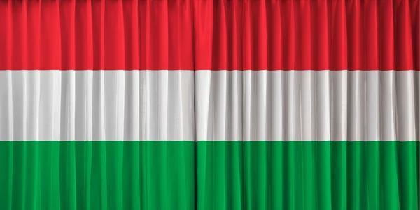 Hungary flag on curtain
