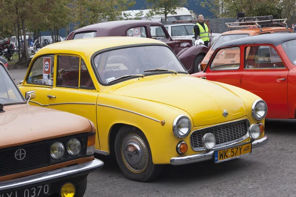 WARSAW - September 28: Old polish car Syrena on Oldtimers meeting.September 28, 2013 in Warsaw, Poland.