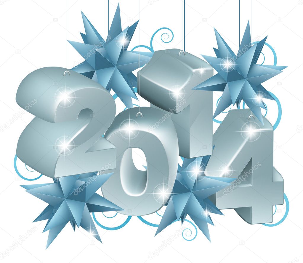 new year or christmas 2014 decorations stock vector new year or christmas 2014 decorations stock vector