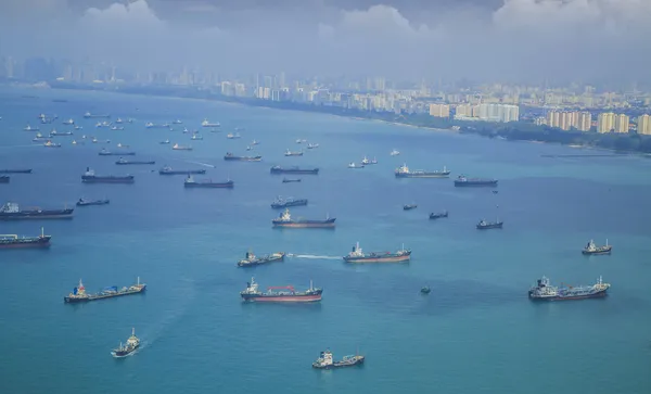 Landscape from bird view of Cargo ships — Stock Photo #26799683