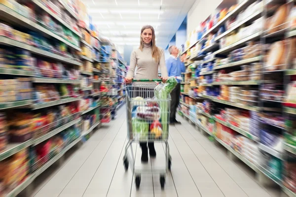 Shopping at the supermarket