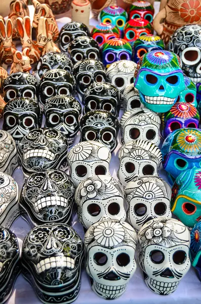 Mexican day of the dead souvenir skulls (Dia de Muertos)