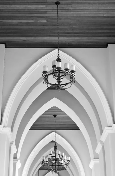 Arched ceiling of church