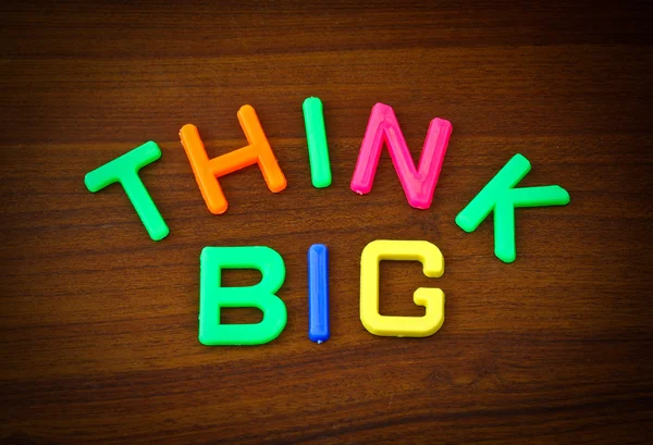 Think big in toy letters
