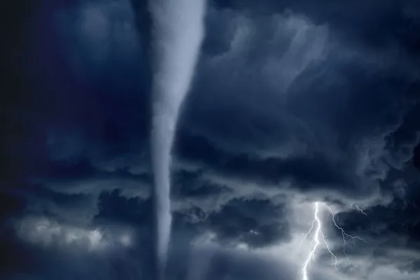 Tornado and lightning