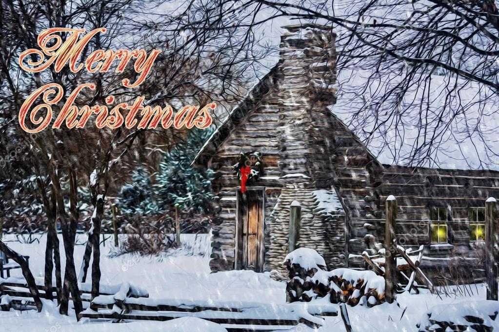 Snowy Winter Log Cabin Christmas Card Stock Photo Mshake 39007569 snowy-winter-log-cabin-christmas-card-stock-photo-mshake-39007569