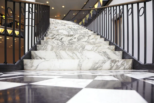 White marble stair in luxury interior