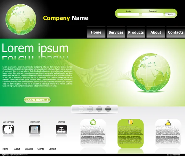 Abstract green web template