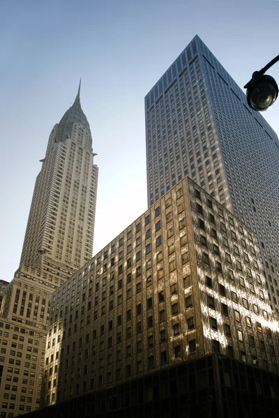 New York City Manhattan street view with Chrysler Building