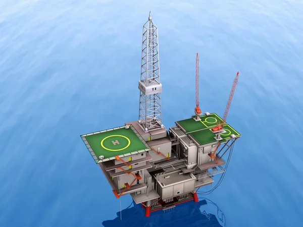 Oil platform lost the blue sea