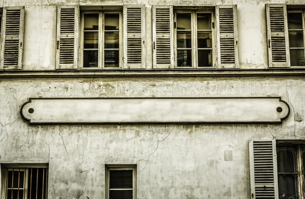 Typical Paris building facade