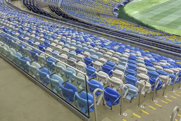 Empty color stadium seating at Maracana football stadium in Rio de Janeiro,Brazil