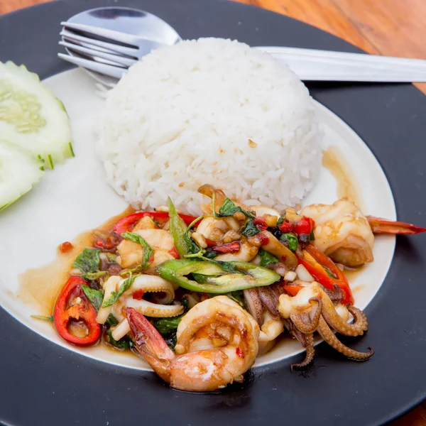 Thai spicy food with sea food