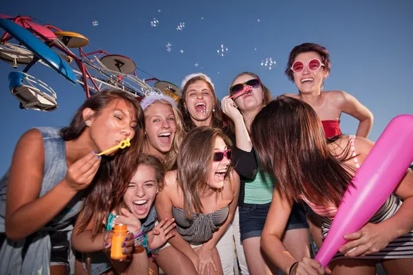 Group of Laughing Teen Girls