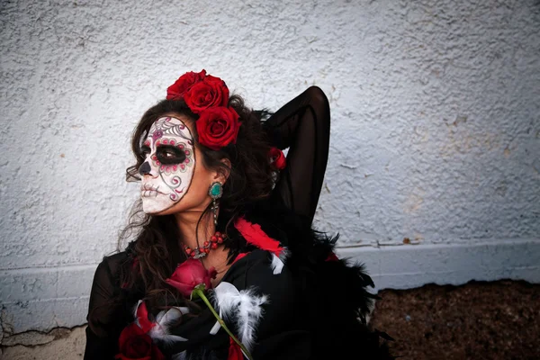 Dia De Los Muertos Lady with Roses