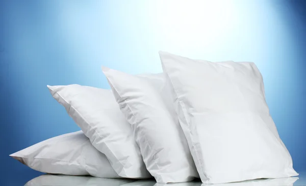 Pillows, on blue background