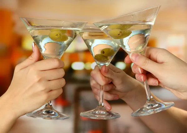 Corporate party martini glasses