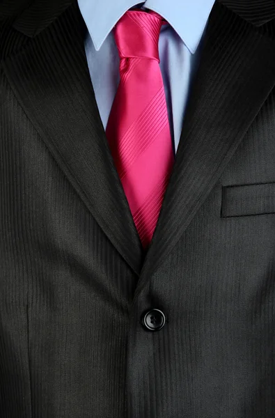 Man\'s suit with tie close up