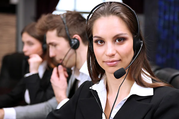 Call center operators at work