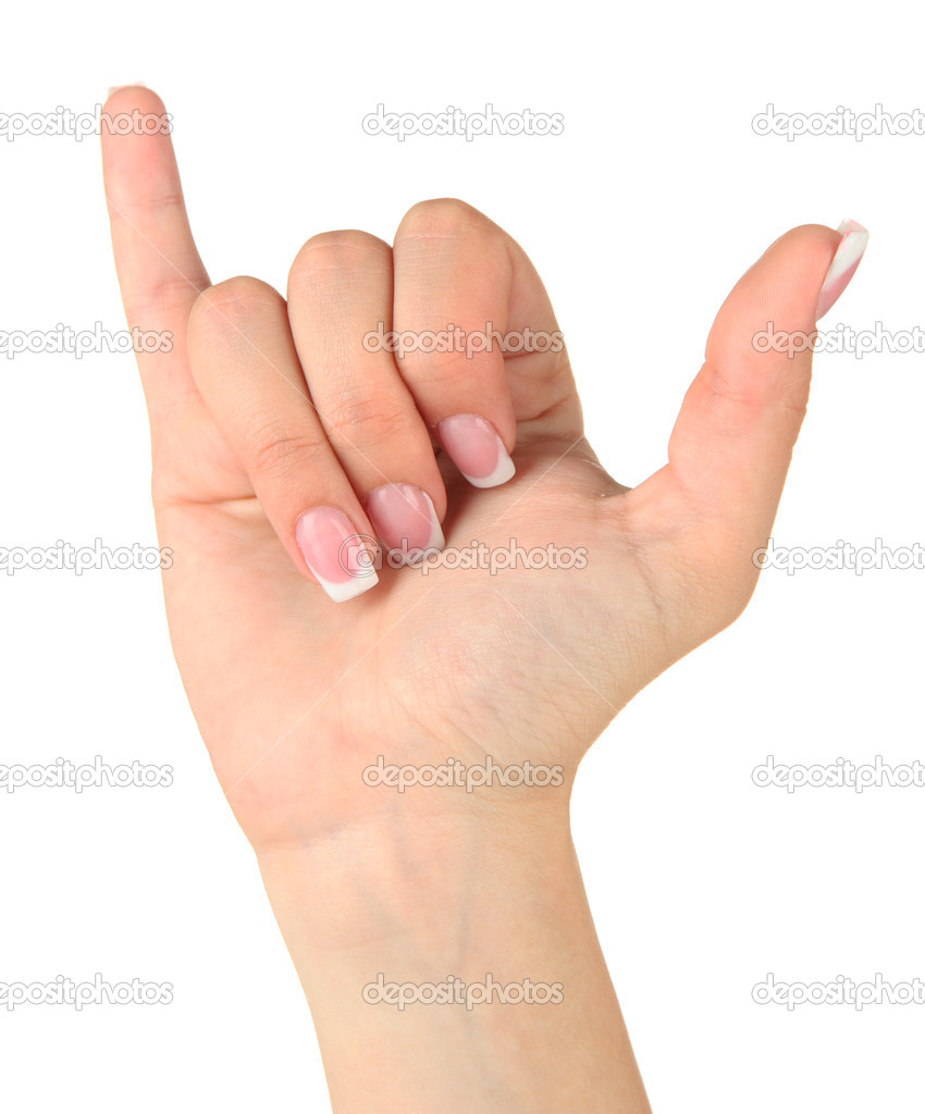 Finger Spelling the Alphabet in American Sign Language (ASL). Letter Y