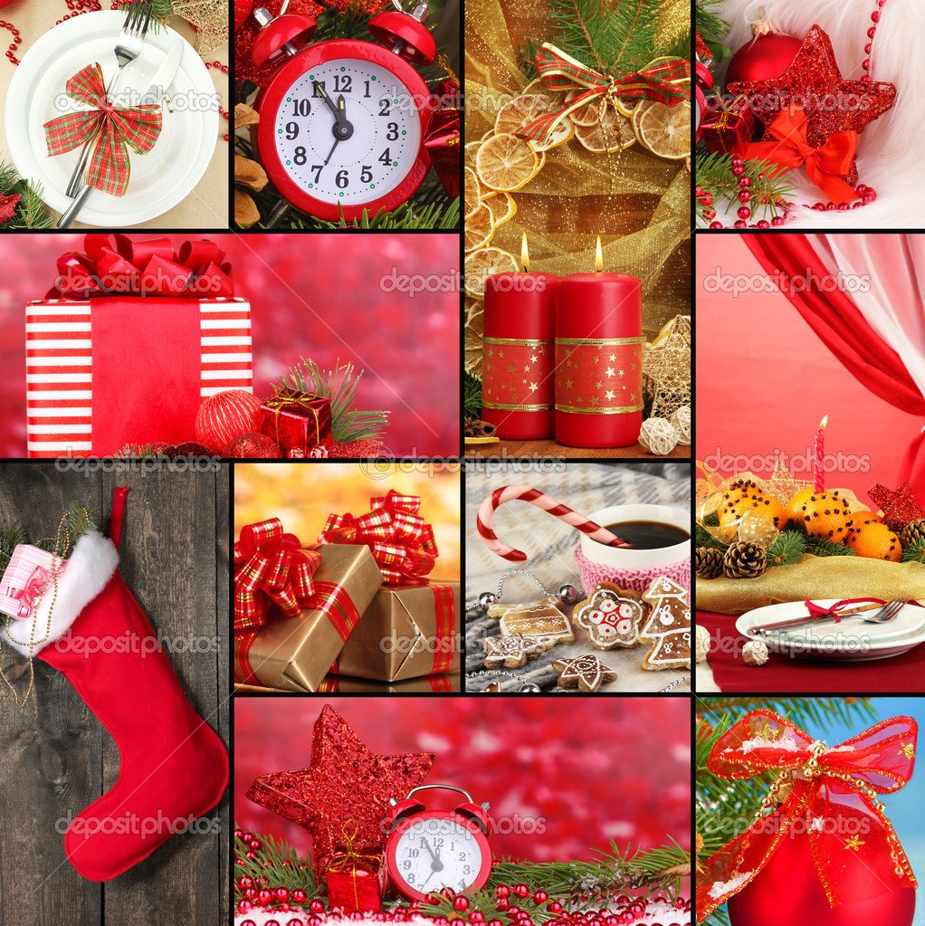 collage of christmas time and decorations stock photo collage of christmas time and decorations stock photo