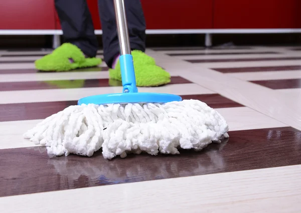 House cleaning with mop