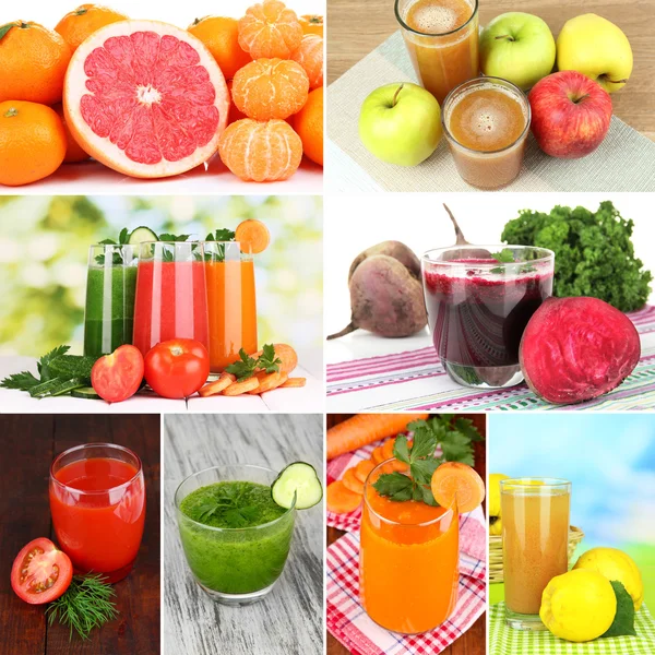 Fresh juice collage