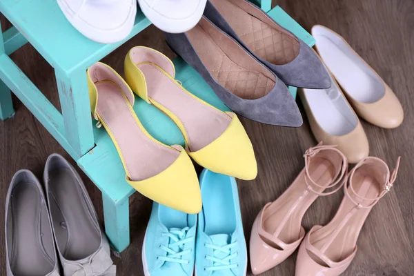 Shoe shelf with women shoes