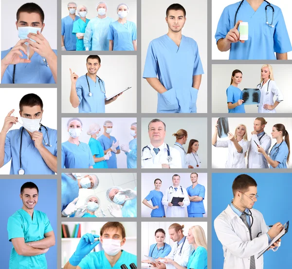 Medical workers collage
