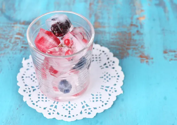 Cold cocktail with forest berries