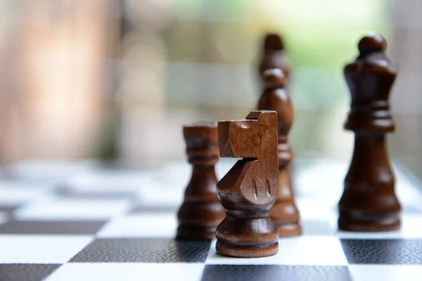 Chess board with chess pieces