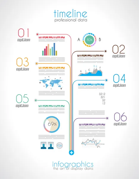 Timeline to display your data with Infographic element