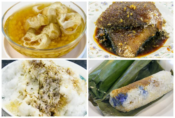 Southeast Asian Singapore Dessert and Snacks Collage