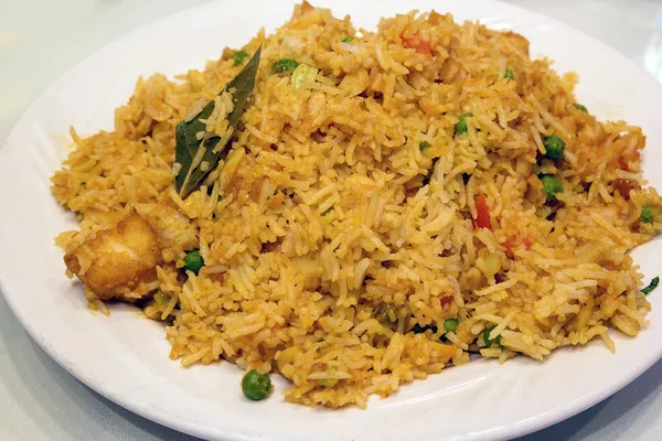 East Indian Biryani Rice Dish Closeup