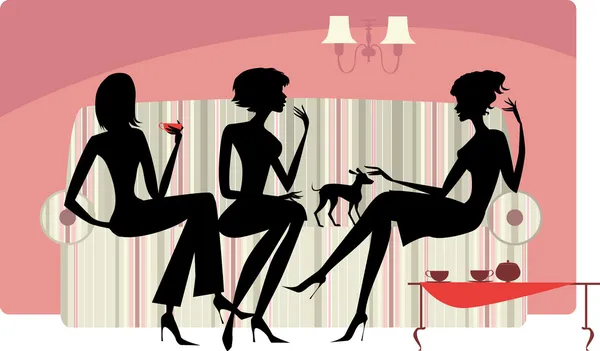 hablando de las mujeres — Ilustración de stock #14026934 hablando de las mujeres — Ilustración de stock #14026934