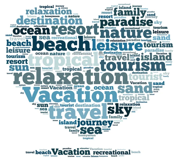 Tropical beach info-text graphics