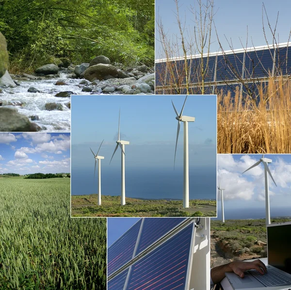 Images of sustainable energy and the environment