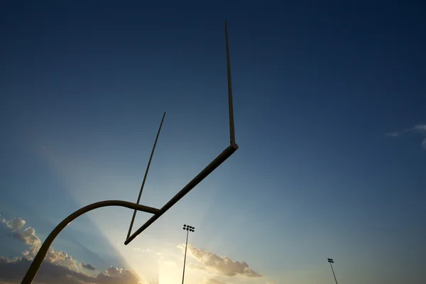 American Football Field Goal Posts at Sunset