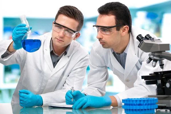 Scientists working in a research laboratory