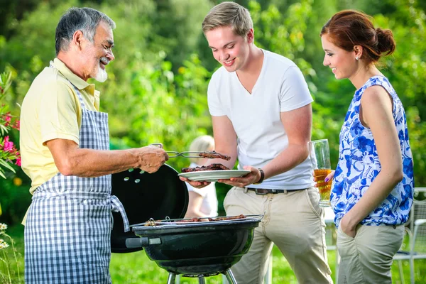 Family having a barbecue party