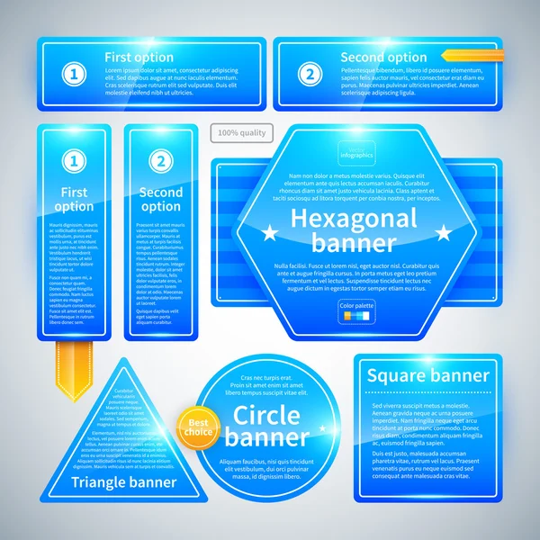 Organization chart with colorful glossy elements