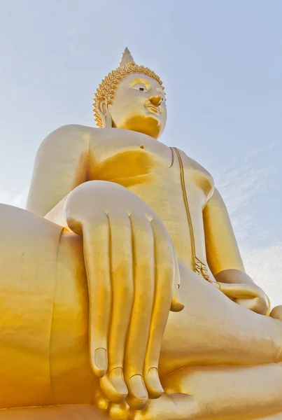 The Big Buddha in thailand temple.