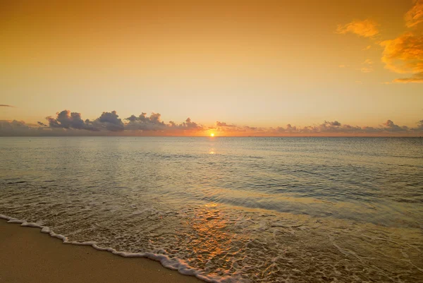 Beautiful sunrise sunset over caribbean sea