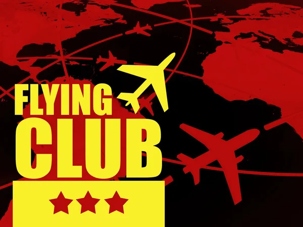 Flying club travel concept, airlines in the world