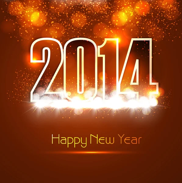 Beautiful Happy new year 2014 bright colorful celebration backgr