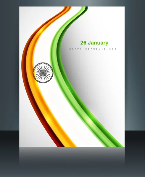 Beautiful brochure template for stylish indian flag republic day