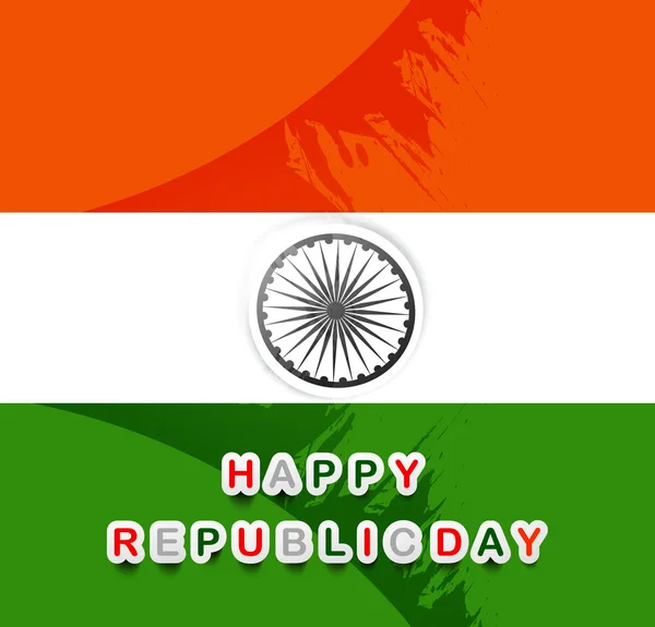 Beautiful stylish indian flag republic day tricolor vector