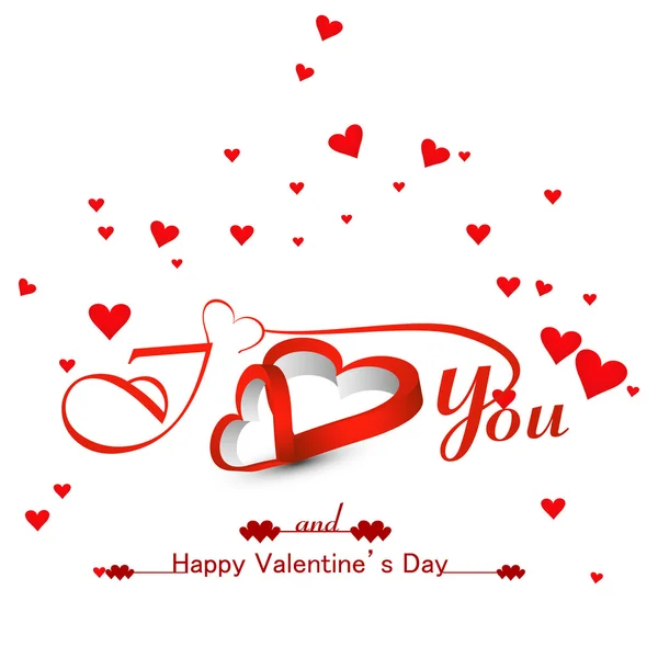 Beautiful hearts card for valentine's day background vector illu