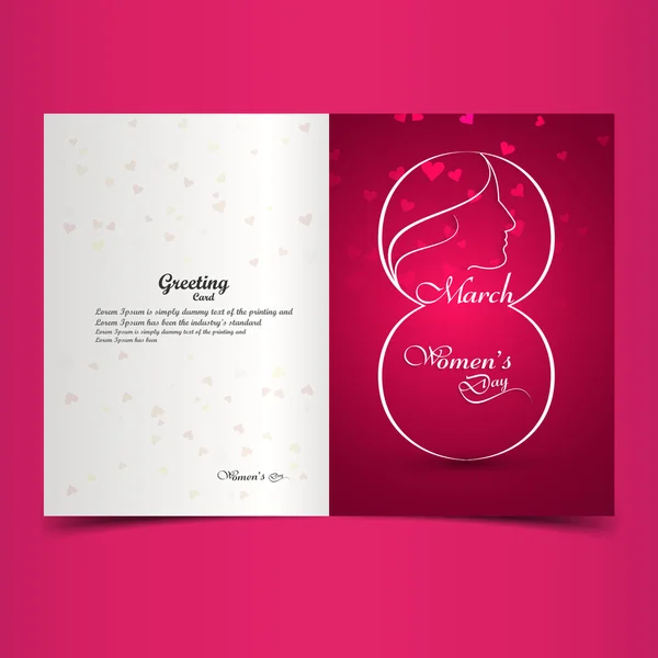 Women's day stylish element for greeting card colorful backgroun